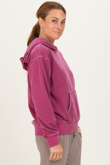 Wine Soft Fleece Pocket Hoodie