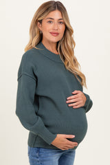 Jade Wide Neck Drop Shoulder Maternity Sweater