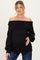 Black Off Shoulder Maternity Sweater