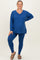 Navy Brushed Knit Oversized Top and Legging Maternity Plus Set