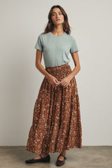 Dusty Mint Ribbed Short Sleeve Curved Hem Top