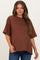 Chestnut Crew Neck Short Sleeve Oversized Maternity T-Shirt
