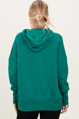 Forest Green Fleece Snap Button Hoodie