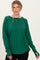 Forest Green Exposed Seam Long Sleeve Top