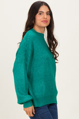Forest Green Bubble Sleeve Sweater