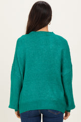 Forest Green Bubble Sleeve Sweater