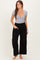 Black Barrel Leg Terry Sweatpants