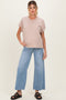 Light Blue Raw Hem Ankle Wide Leg Maternity Jeans