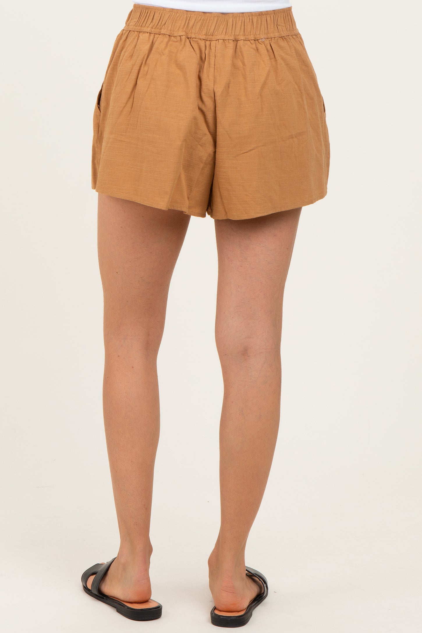 Camel Drawstring Shorts