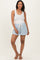 Light Blue Drawstring Maternity Shorts
