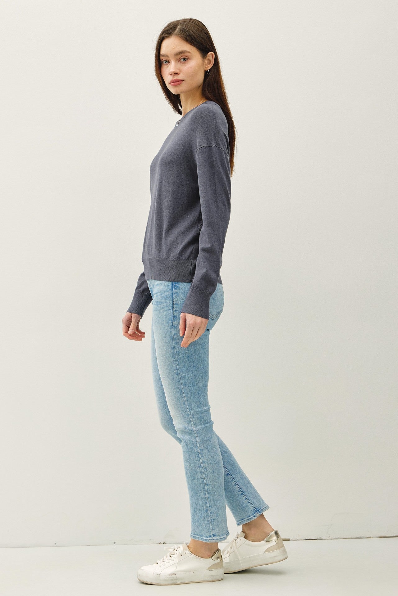 Charcoal Classic Crew Neck Sweater