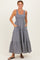 Black Gingham Smocked Bodice Maxi Dress