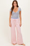 Light Pink Contrast Waistband Lounge Pants