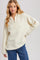 Cream Half Zip Hoodie Sweater