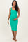 Green Square Neck Maternity Tank Dress