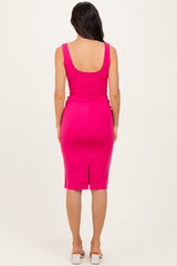Fuchsia Square Neck Tank Dress