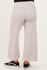 Beige Ankle Wide Leg Maternity Lounge Pants