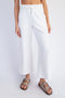 Ivory Ankle Wide Leg Lounge Pants