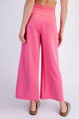 Fuchsia Ankle Wide Leg Lounge Pants