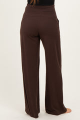 Espresso Crossover Waist Active Wide Leg Pant