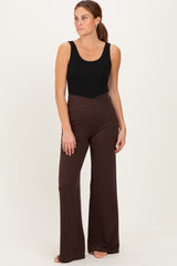 Espresso Crossover Waist Active Wide Leg Pant