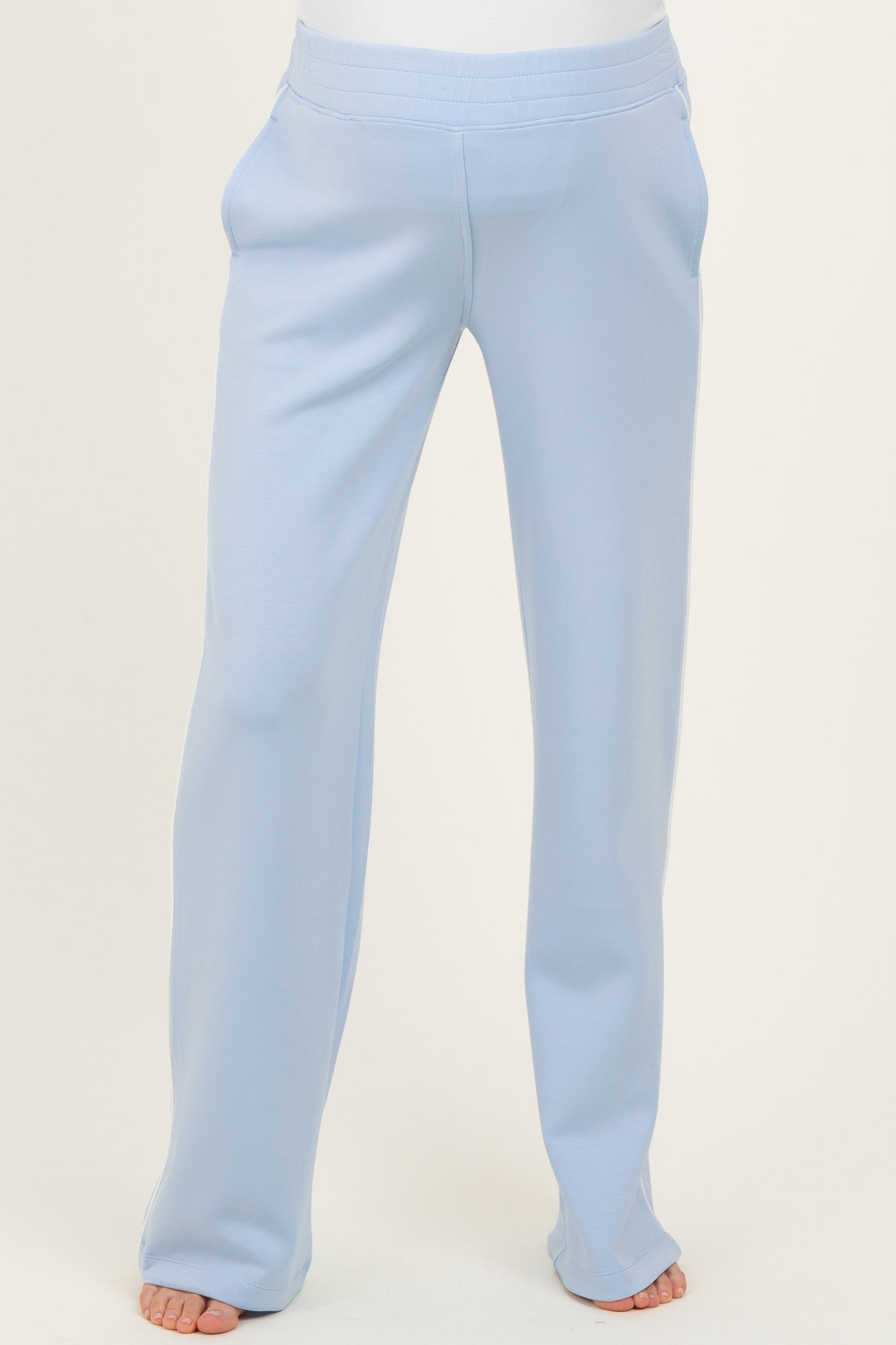 Light Blue Stripe Detail Maternity Lounge Pants