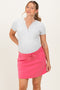 Hot Pink Drawstring Maternity Mini Skort