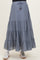 Denim Blue Tiered Drawstring Maternity Maxi Skirt