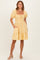 Yellow Gingham Smocked Ruffled Puff Sleeve Dress