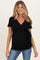 Black Wrap Front Tie Maternity/Nursing Top