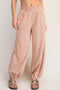 Dusty Pink Mineral Wash Terry Sweatpants