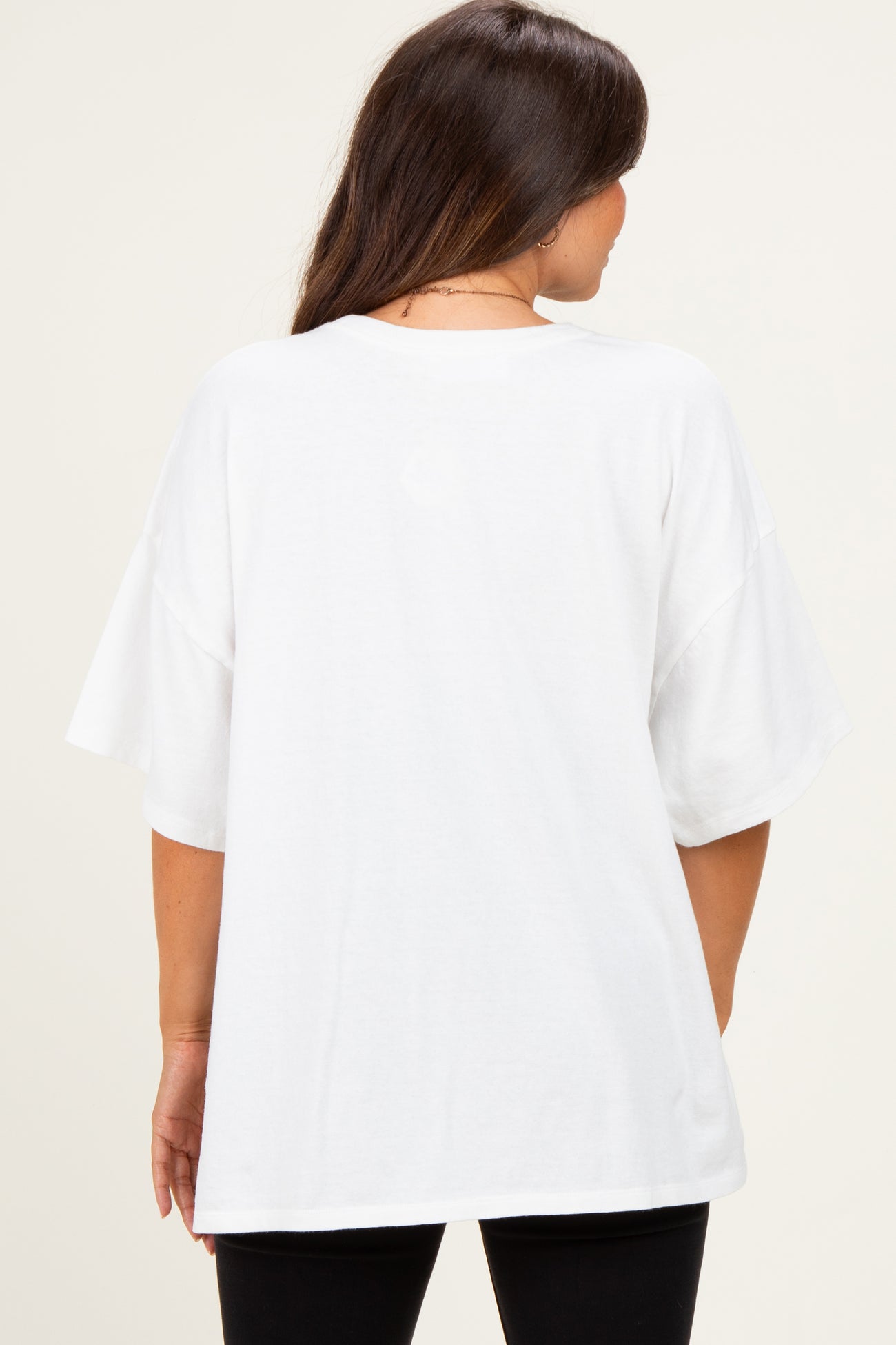 Ivory Oversized Mineral Wash Maternity T-Shirt