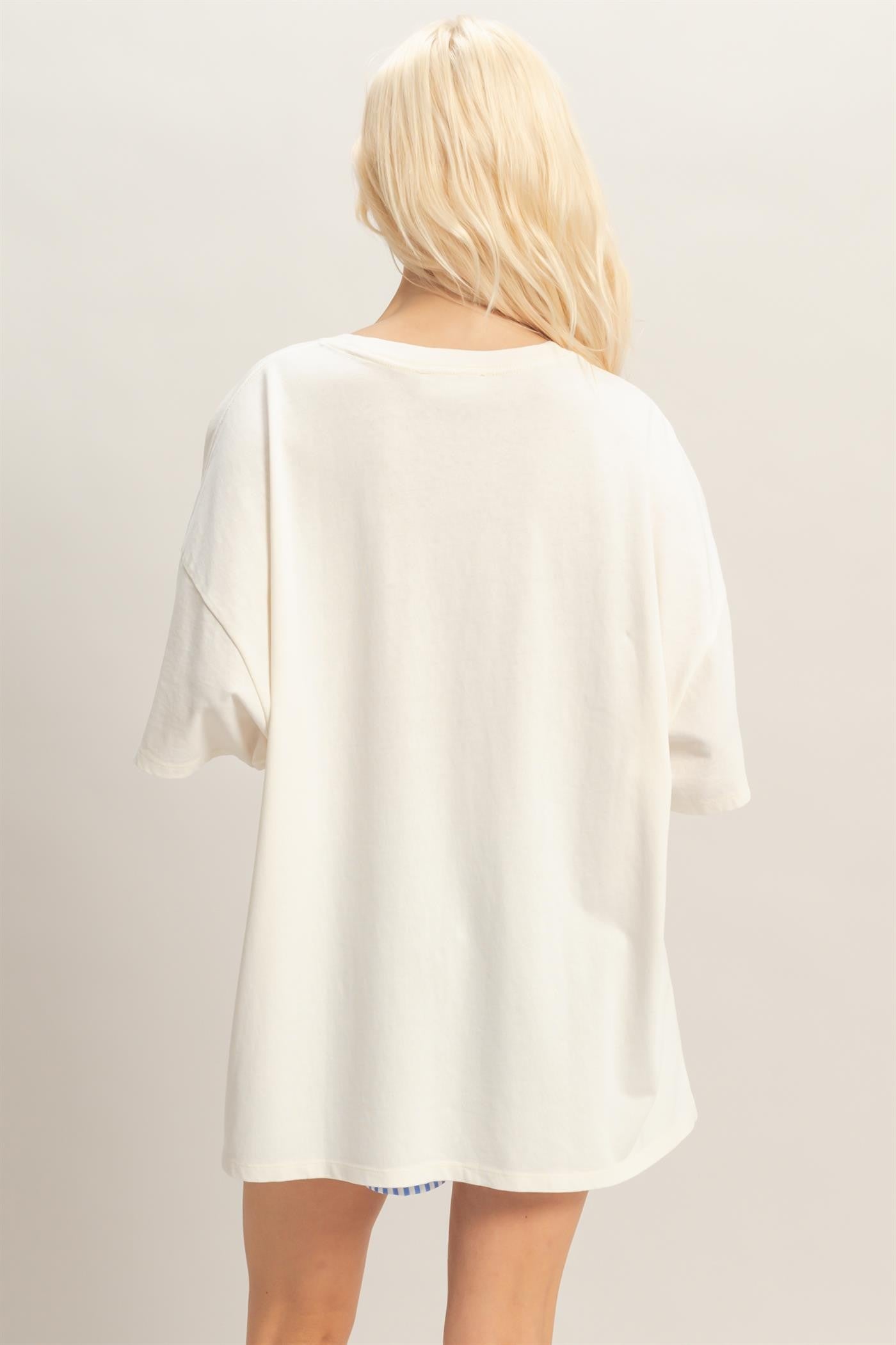 Ivory Oversized Mineral Wash T-Shirt