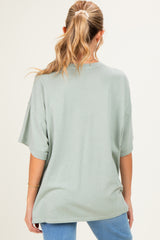 Sage Oversized Mineral Wash Maternity T-Shirt