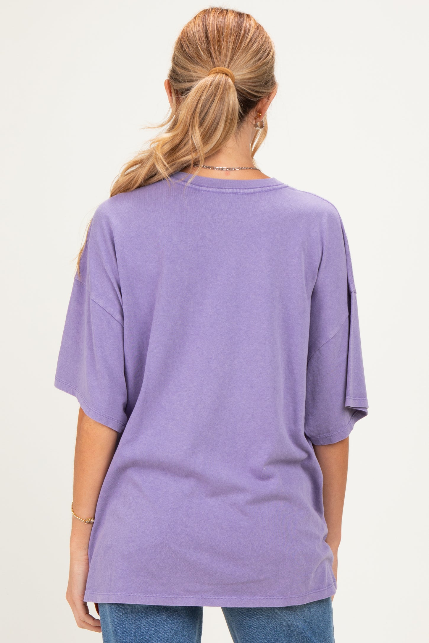 Dusty Purple Oversized Mineral Wash Maternity T-Shirt