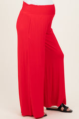 Ruby Smocked Waist Wide Leg Maternity Pants