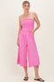 Pink Double Layered Strapless Tube Top Jumpsuit