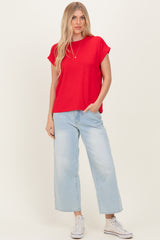 Ruby Rolled Short Sleeve Maternity Tee