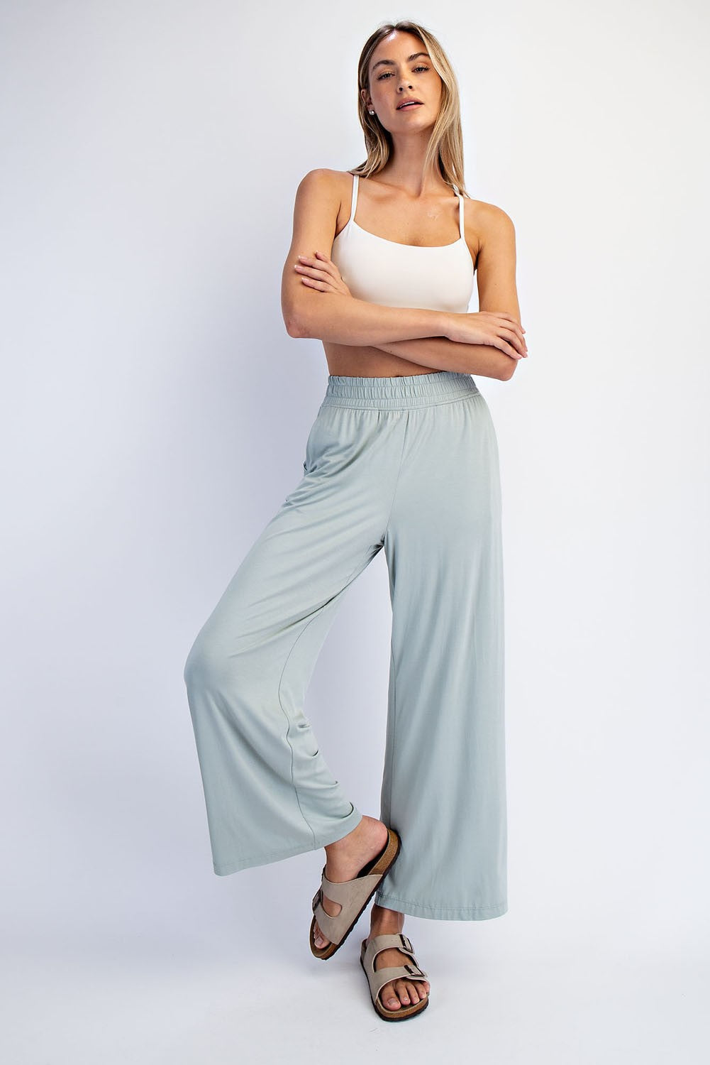 Mint Ankle Wide Leg Maternity Pants