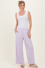 Petal Lilac Ankle Wide Leg Maternity Pants