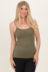 Olive Basic Adjustable Strap Maternity Cami