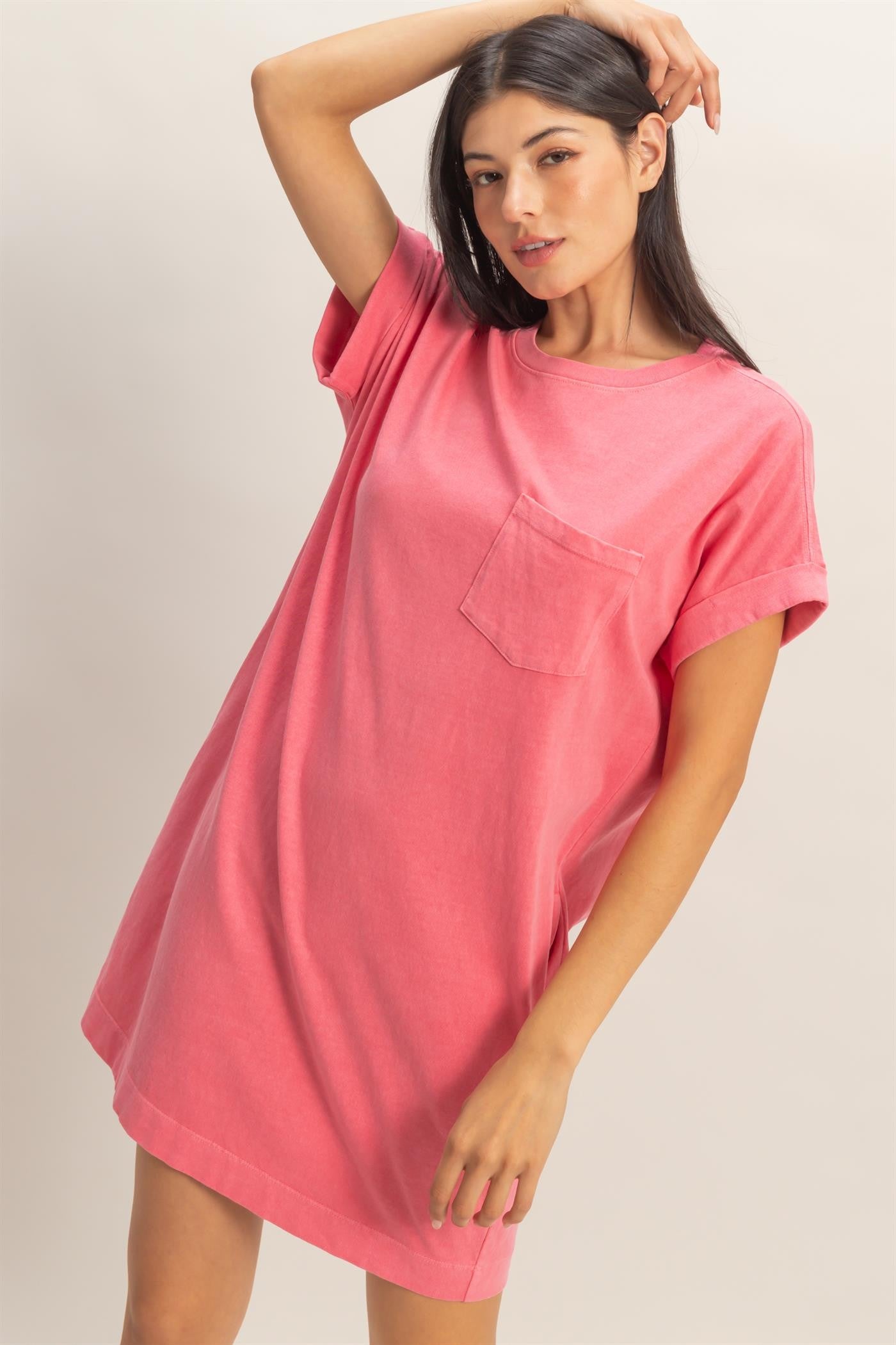 Pink Maternity T-Shirt Mini Dress