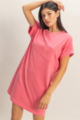 Pink Maternity T-Shirt Mini Dress