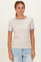 Oatmeal Colorblock Trim Short Sleeve Tee
