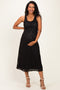 Black Floral Jacquard Mesh Maternity Midi Dress