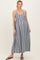 Multicolor Striped Sleeveless Maternity Maxi Dress