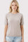 Grey Crew Neck Solid Sweater