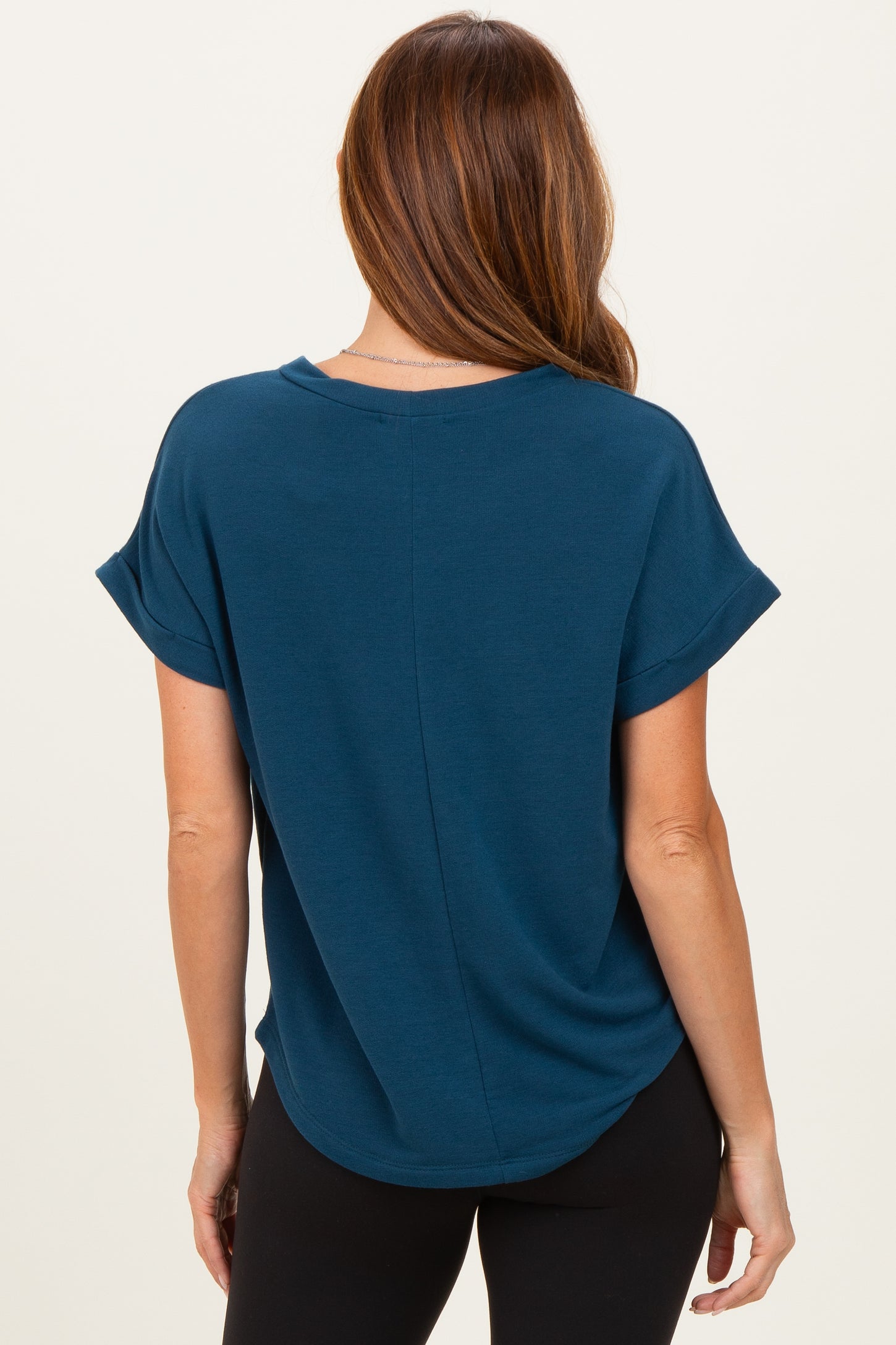 Teal Cuff Sleeve Top