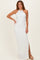 Ivory Halter Open Back Maxi Dress
