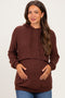 Burgundy Double Layer Long Sleeve Maternity Nursing Hoodie